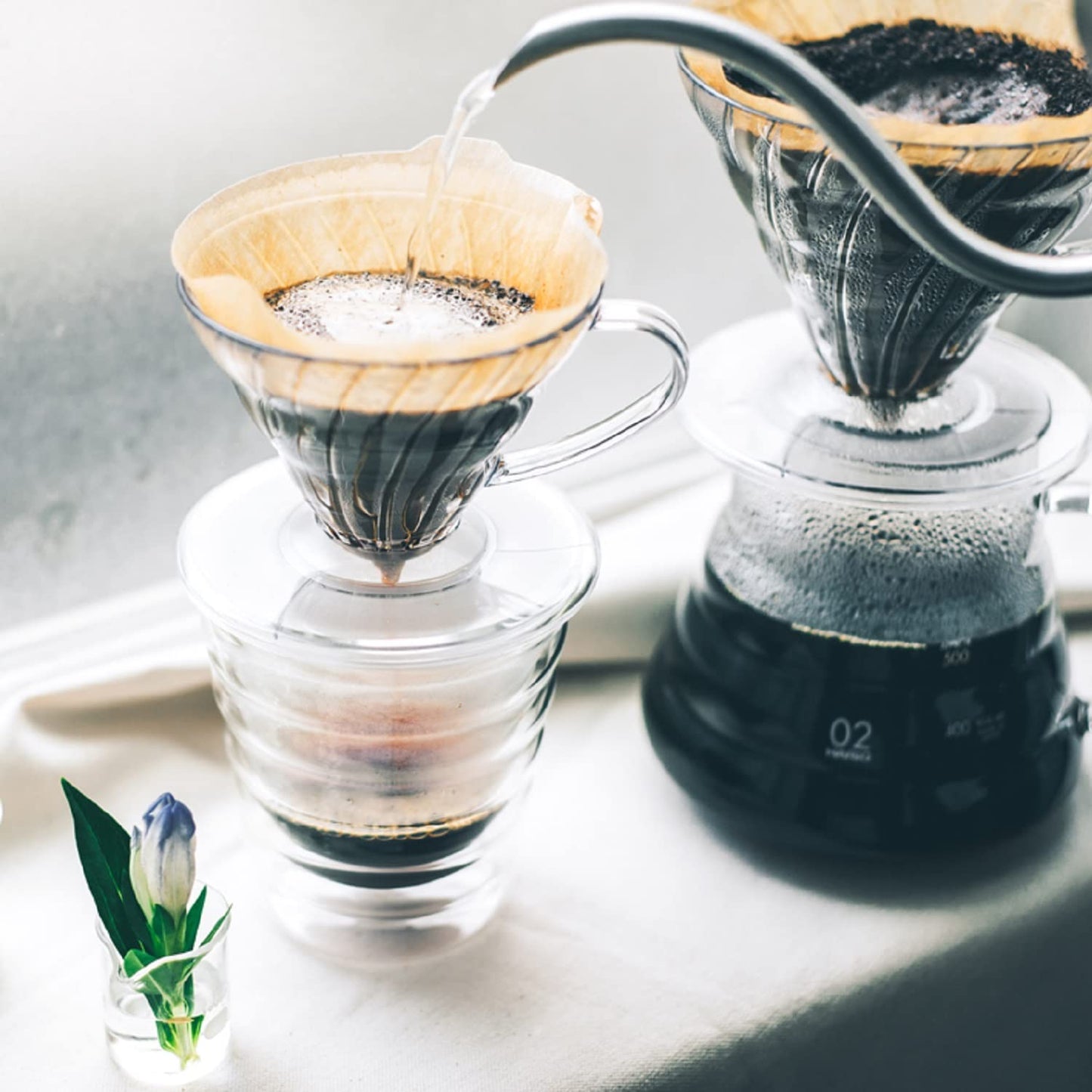Hario V60 Plastic Coffee Dripper Brewer Size - 01 (Transparent) - Liberty Coffee