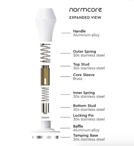 Normcore V4 Coffee Tamper (Teflon White) - Liberty Coffee