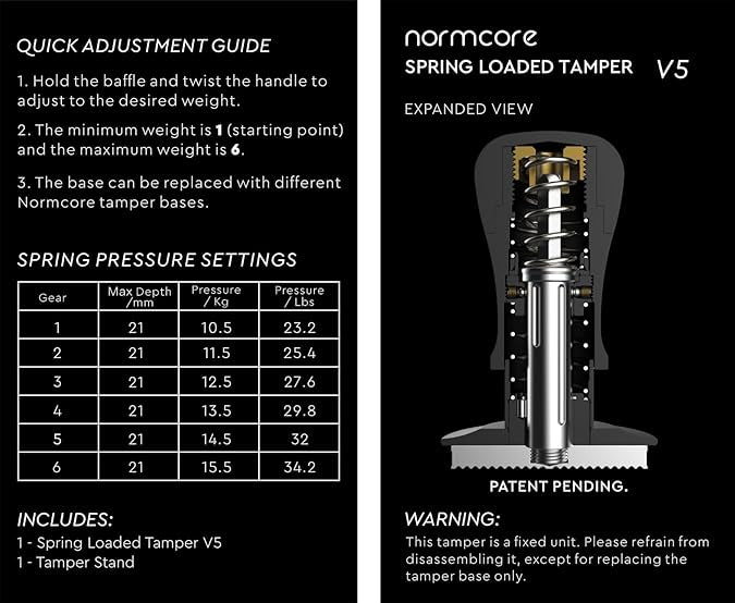 Normcore V5 Coffee Tamper (Titanium Coating Base) - Liberty Coffee