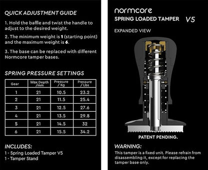 Normcore V5 Coffee Tamper (Titanium Coating Base) - Liberty Coffee
