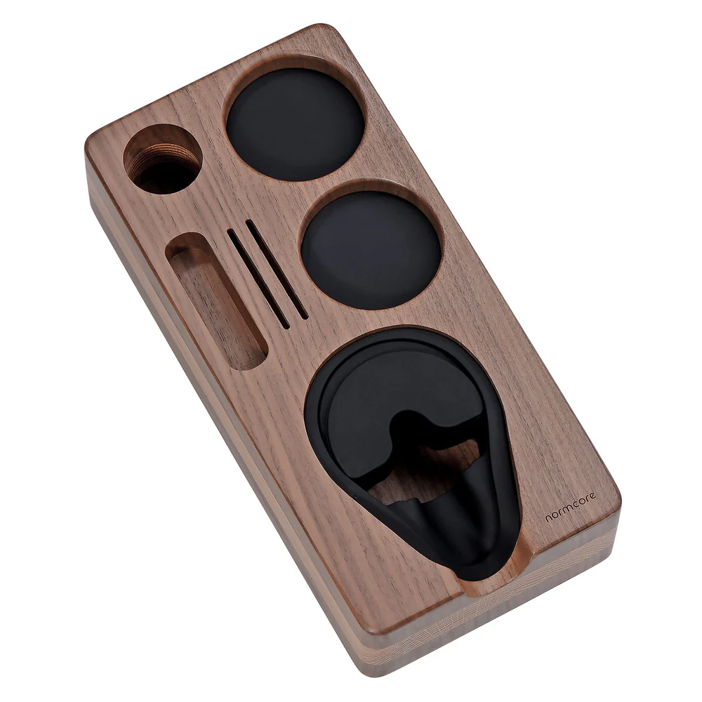 Normcore Compact Espresso Tamping Station | Walnut | 58mm